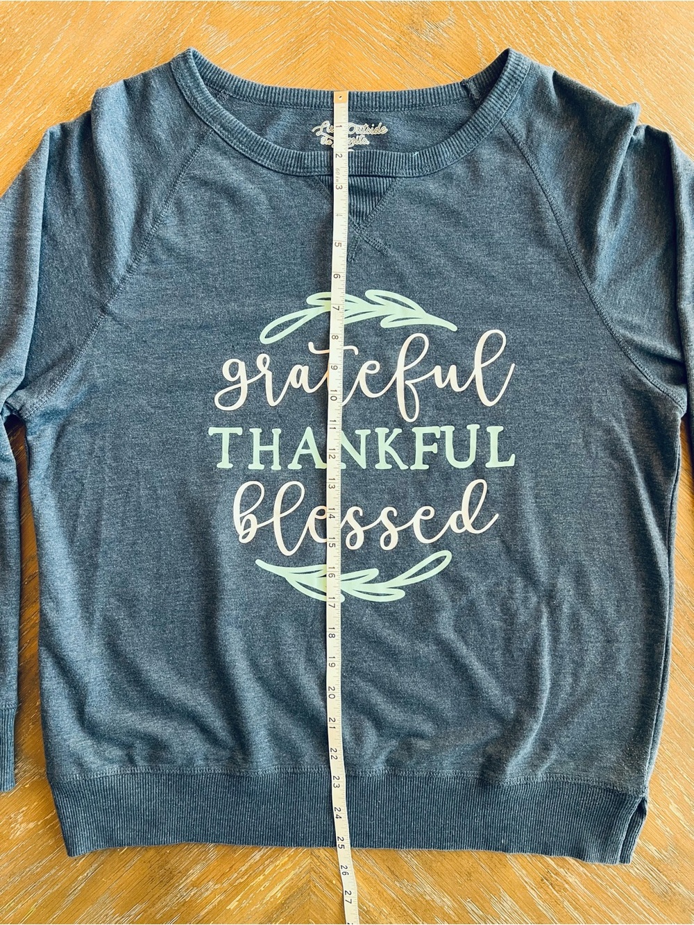 Grateful Thankful Blessed Navy Sweatshirt - Picture 3 of 6